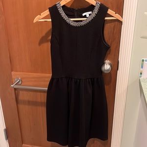 Black skater dress with collar